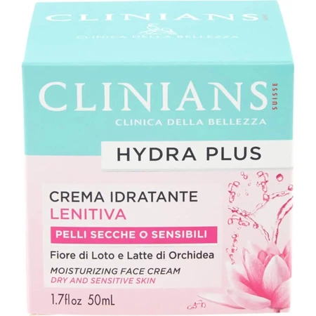 Clinians Hydra Plus - Kalmerende, hydraterende gezichtscrème voor de droge en gevoelige huid, 50 ml