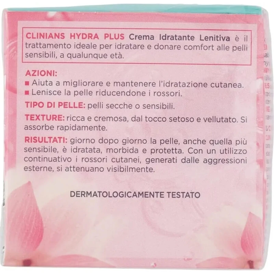 Clinians Hydra Plus - Kalmerende, hydraterende gezichtscrème voor de droge en gevoelige huid, 50 ml