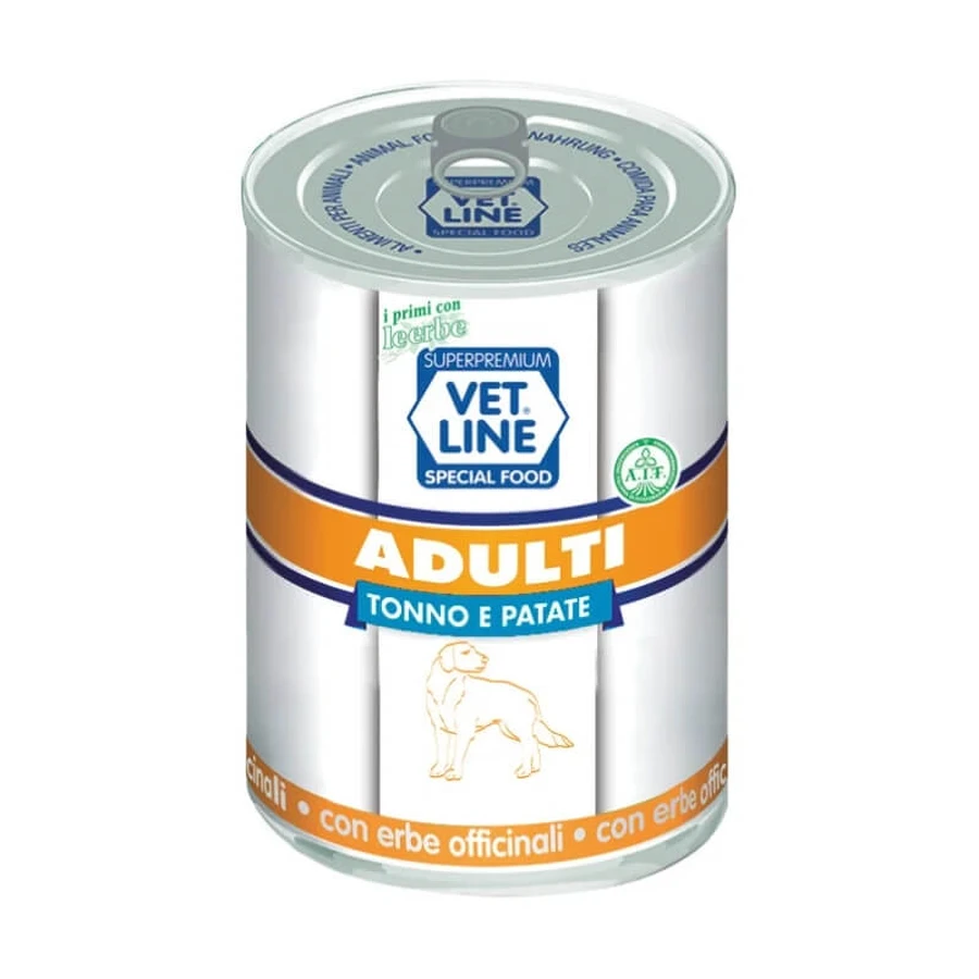 Vet line Adulti tonno e patate - alimento umido per cani adulti 400 gr