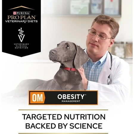 Purina Pro Plan Diet OM Obesity – hrană dietetică completă pentru câini adulți cu exces de greutate și diabet, 3 kg