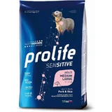Prolife Sensitive Hundefutter für ausgewachsene Hunde mit Schweinefleisch und Reis – Alleinfuttermittel für empfindliche ausgewachsene Hunde (kleine bis mittelgroße Rassen), 10 kg