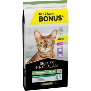 Purina Pro Plan Sterilized Adult 1+ Renal Plus Pavo - Alimento completo para gatos adultos esterilizados, 10 kg