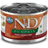 Farmina N&amp;d Pumpkin Adult Mini Kip, pompoen en granaatappel – Compleet voer voor volwassen honden, 140 g