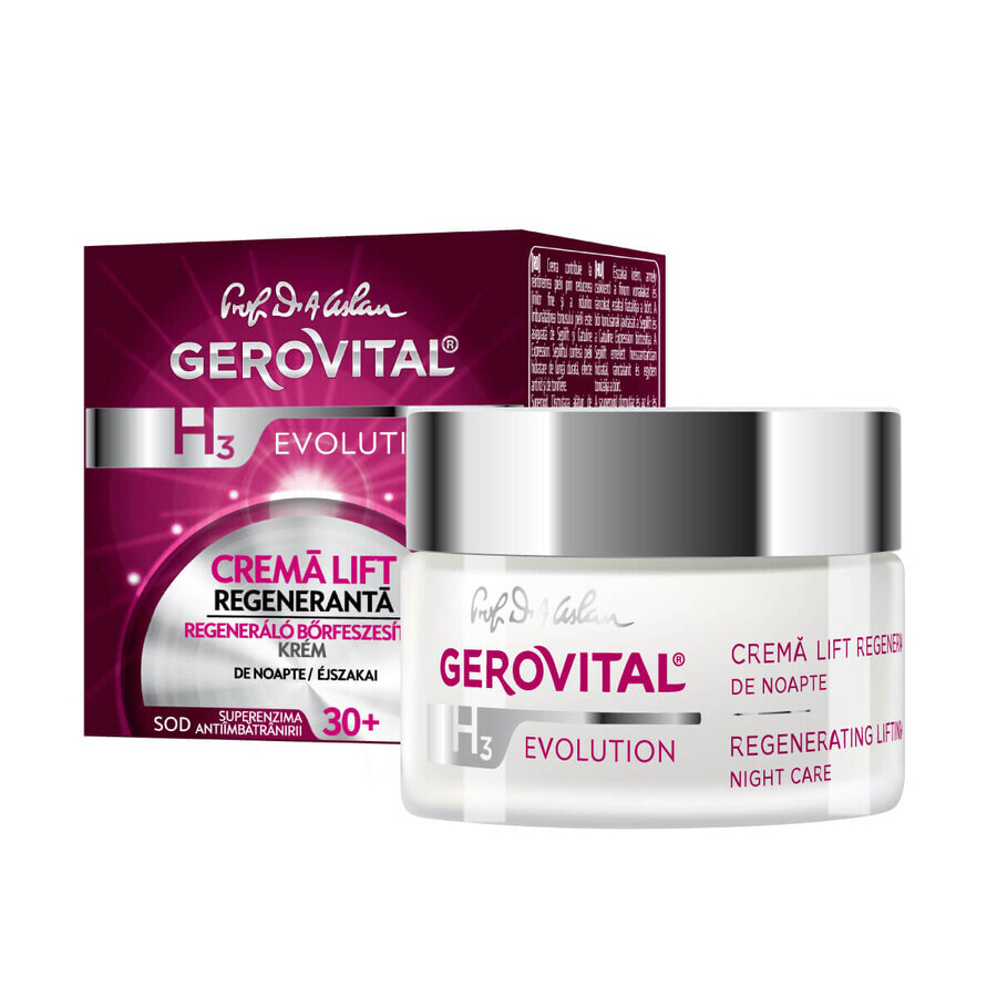 Gerovital H3 Evolution Regenererende Nachtcrème, 50 ml, Farmec