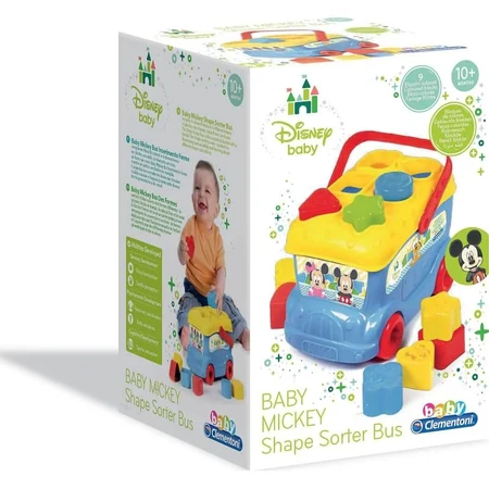 Clementoni Mickey-Mouse-Formsortierbus – 9 bunte Bausteine