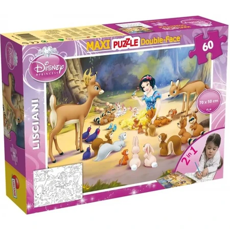 Lisciani Maxi dubbelzijdige puzzel, 60 stukjes, Sneeuwwitje 46577