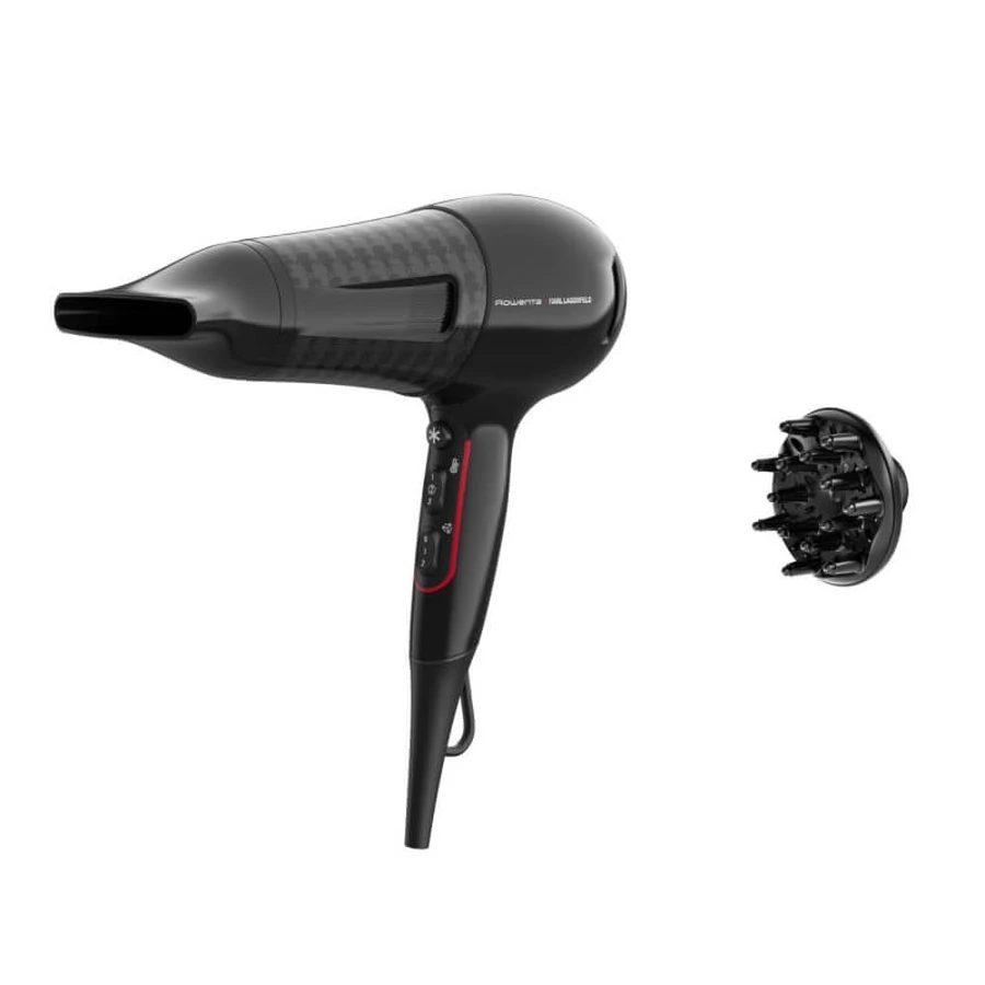 Rowenta X Karl Lagerfeld CV591L Powerline - 2300 W Hair Dryer - Black