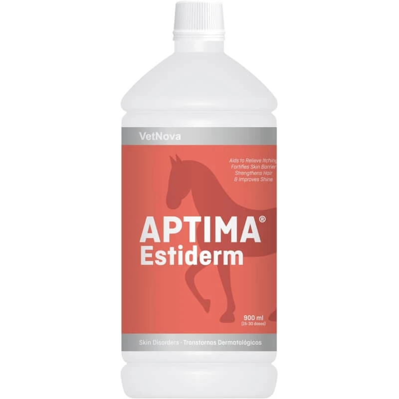 Vetnova Aptima Estiderm - Voedingssupplement voor paarden voor een gezonde huid en manen, 930 ml