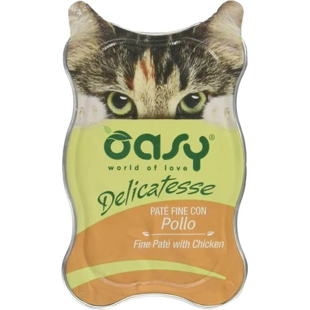 Oasy Wet Cat Delicatessen Kip-paté - Compleet kattenvoer, 85 g