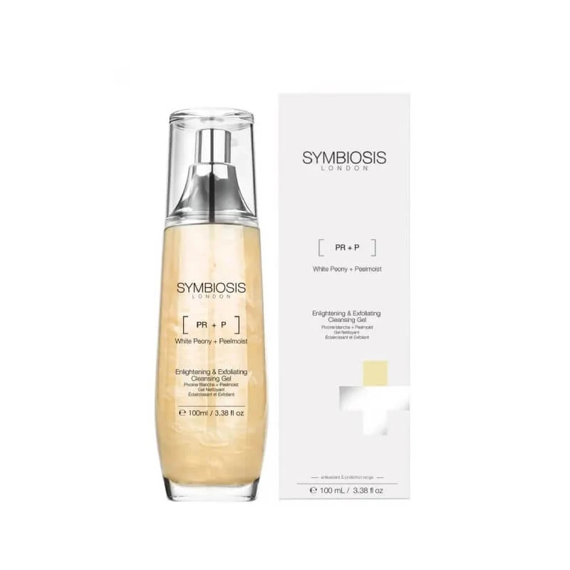 Symbiosis White Peony + Peelmoist - Verhelderende en exfoliërende reinigingsgel, 100 ml