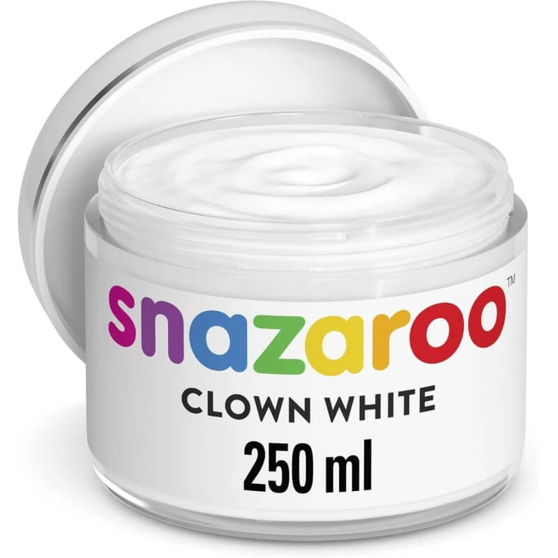 Snazaroo witte clownmake-up, 250 ml
