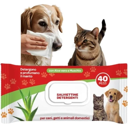 Farmaline 40 Duft-Reinigungstücher für Hunde, Katzen und Haustiere