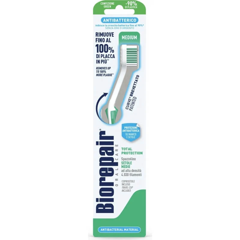 Biorepair Curve - Tandenborstel voor totale bescherming met medium borstelharen