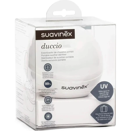 Suavinex Duccio - Draagbare fopspeen-sterilisator, parelkleur