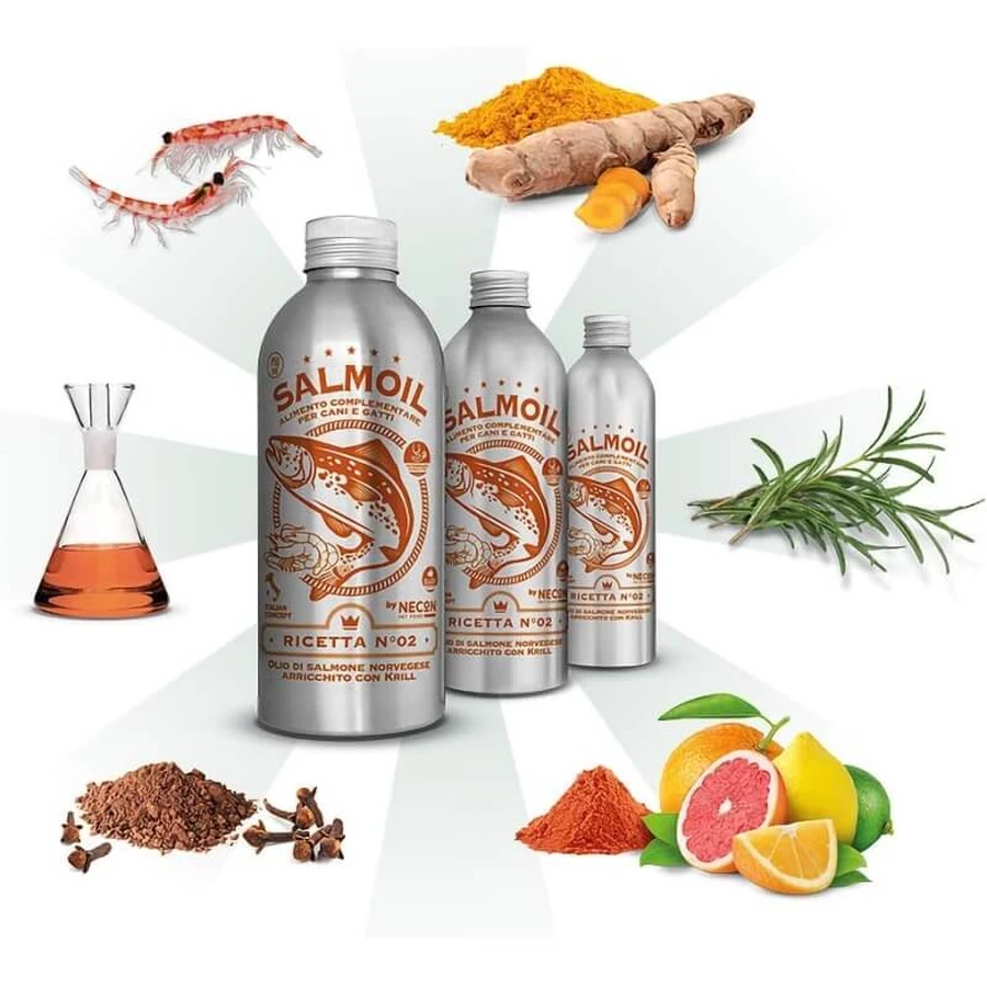 Necon Pet Food Necon Salmon Recipe No. 2 - Complementary Food for Dogs and Cats, 950 ml