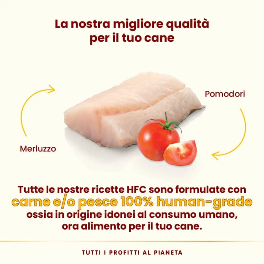 Almo Nature HFC Complete Bacalao y Tomates - Pienso completo para perros, 150 g