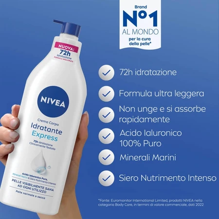 Nivea 72-godzinny ekspresowy krem nawilżający – krem do skóry normalnej i suchej, 500 ml: ceny i cechy
