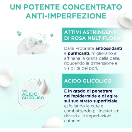 Agua micelar purificante con agua de rosas para piel mixta o grasa, 200 ml