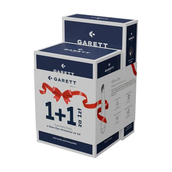 Garett Beauty Pretty Face + Glow Eye, een set van 2 innovatieve massagetoestellen voor gezichts- en oogverzorging.