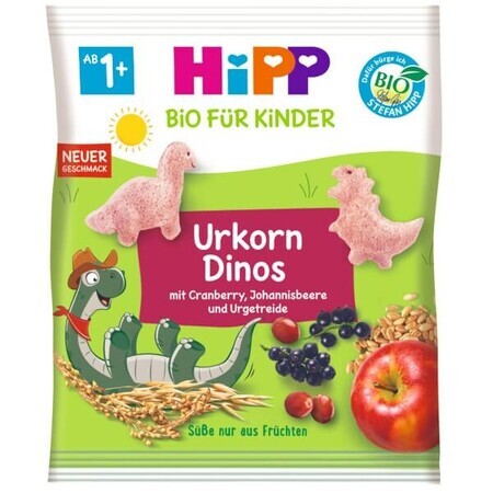 Dinos con cereali, mirtilli rossi e ribes nero, 30 g, Hipp