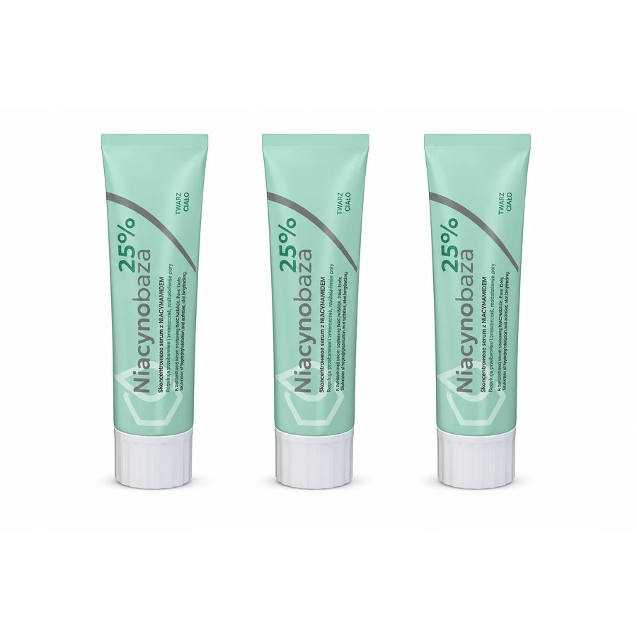 Niacynobaza 25% geconcentreerd serum met niacinamide, voor gezicht en lichaam, 3x30 g, Farmapol
