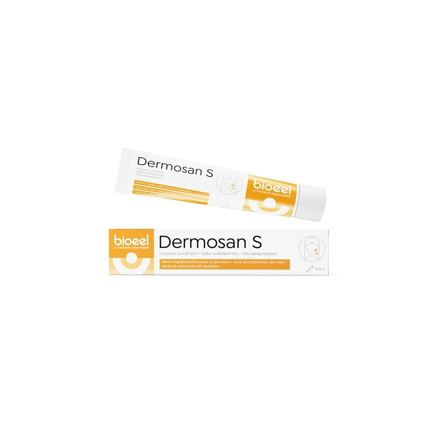Dermosan S 10 % Schwefelsalbe, 4 × 70 g, Bioeel