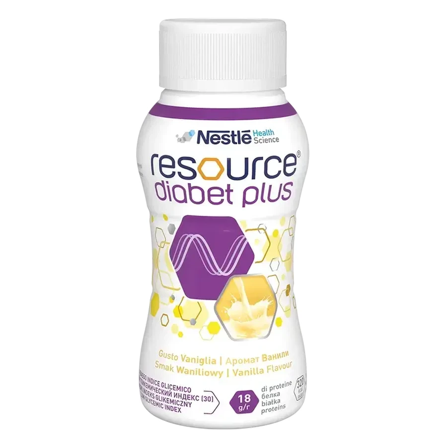 Resource Diabet Plus, Vanillegeschmack, 16 x 200 ml, Nestlé