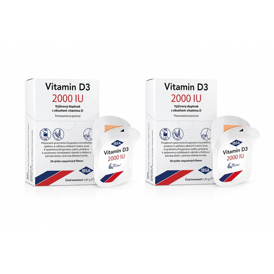 VITAMINA D3 IBSA 2000 UI, 2×30 comprimidos, complemento alimenticio