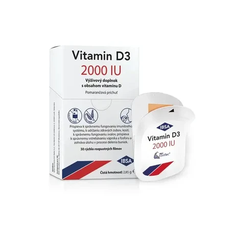 VITAMINA D3 IBSA 2000 UI, 2×30 comprimidos, complemento alimenticio
