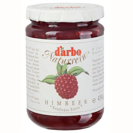 Confiture de framboises, 450 g, Darbo