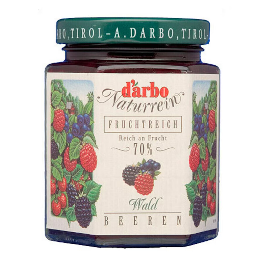 Jam berries 70% fruit, 200 g, Darbo