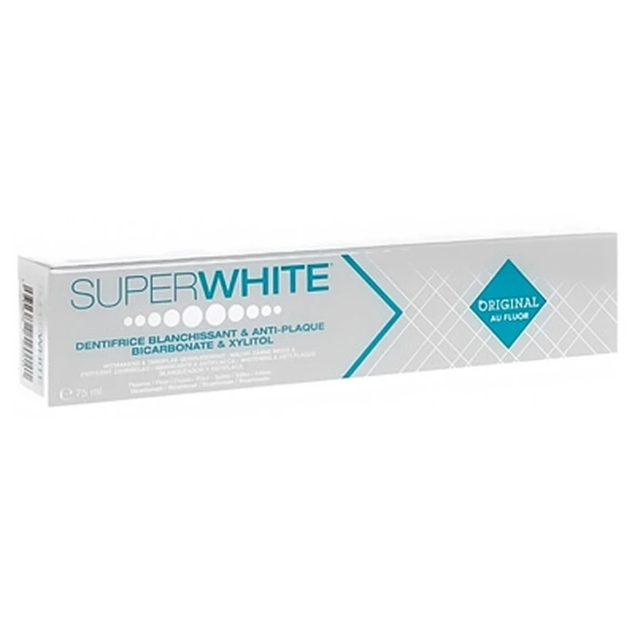 Superwhite Original Whitening & Anti-Plaque Toothpaste with Fluoride, 75 ml