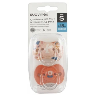 Suavinex, confezione da 2 ciucci con tettarella simmetrica SX Pro, dai 18 mesi in su