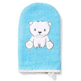 Gant de bain en bambou, bleu, Babyono