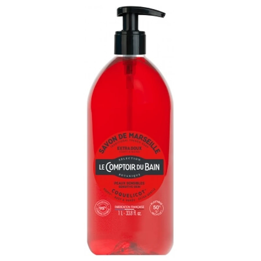 Le Comptoir du Bain Savon de Marseille Coquelicot 1 L