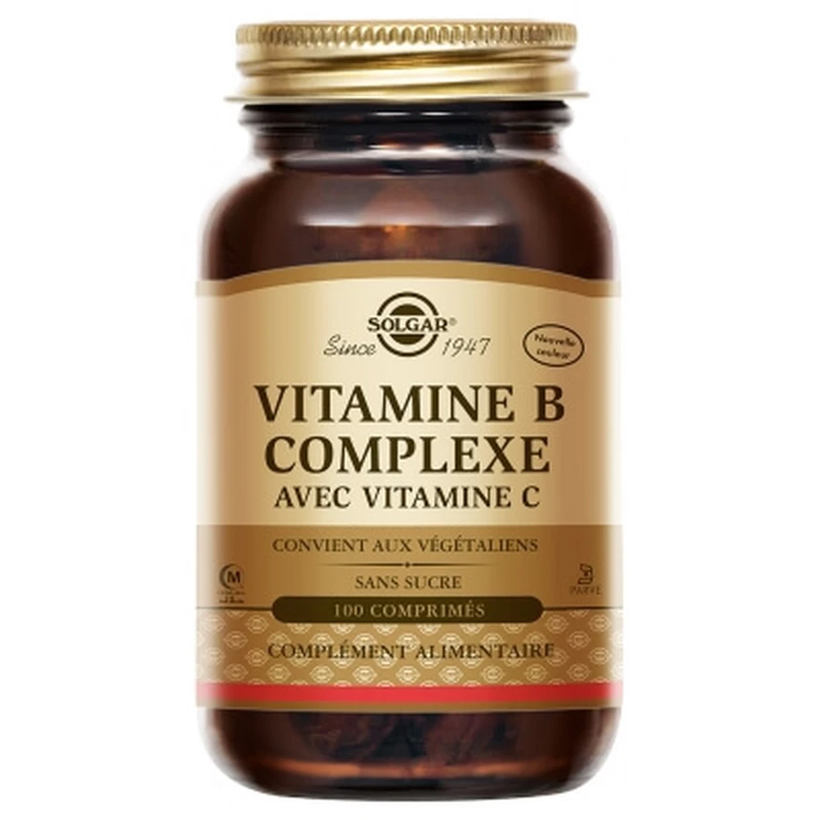 Solgar Vitamin B Complex with Vitamin C, 100 Tablets