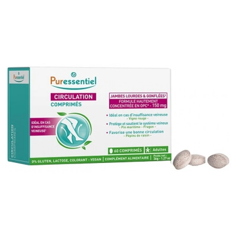 Puressentiel Circulation: Heavy & Swollen Legs, 60 Tablets