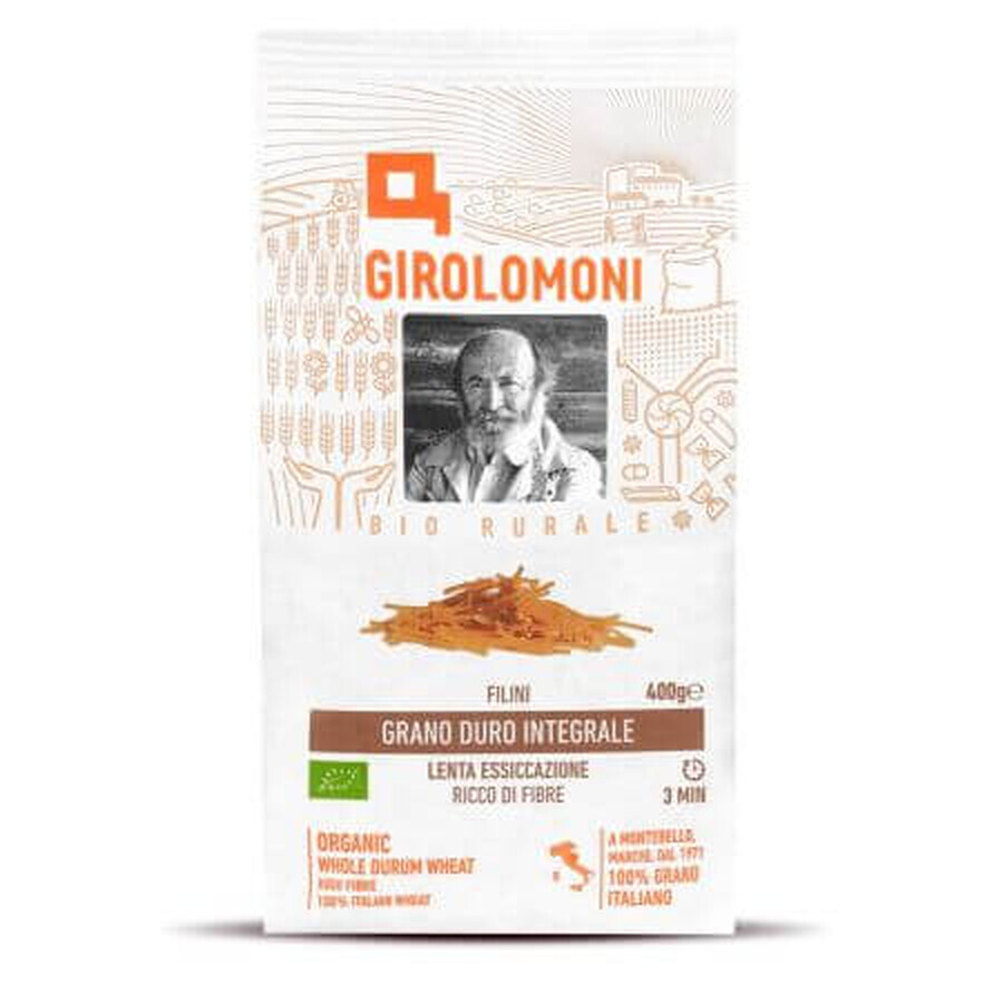 Biologische volkoren harde tarwe pasta Filini, 400 g, Girolomoni