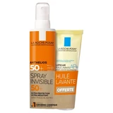 La Roche-Posay Anthelios Invisible Spray SPF 50+ 200 ml + gratis Lipikar AP+ reinigingsolie 100 ml