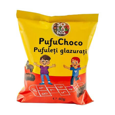 Geglazuurd bladerdeeg Pufu choco, 40g, Solaris