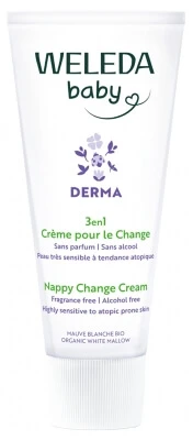 Weleda Baby Derma 3-in-1 geurloze crème tegen luieruitslag, 50 ml