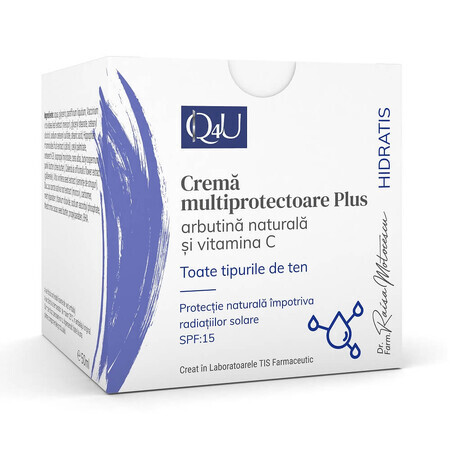 Cremă multiprotectoare Plus Hidratis Q4U, 50 ml, Tis Farmaceutic