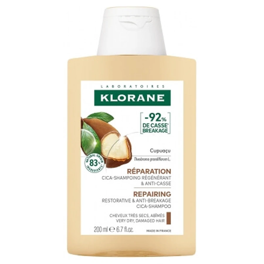 Klorane Réparation Cica-Shampoing Régénrant & Anti-Casse au Cupuaçu 200 ml
