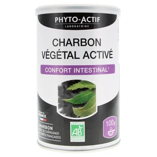 Phyto-Actif Biologische geactiveerde plantaardige houtskool voor een prettig gevoel in de maag en darmen 100 g