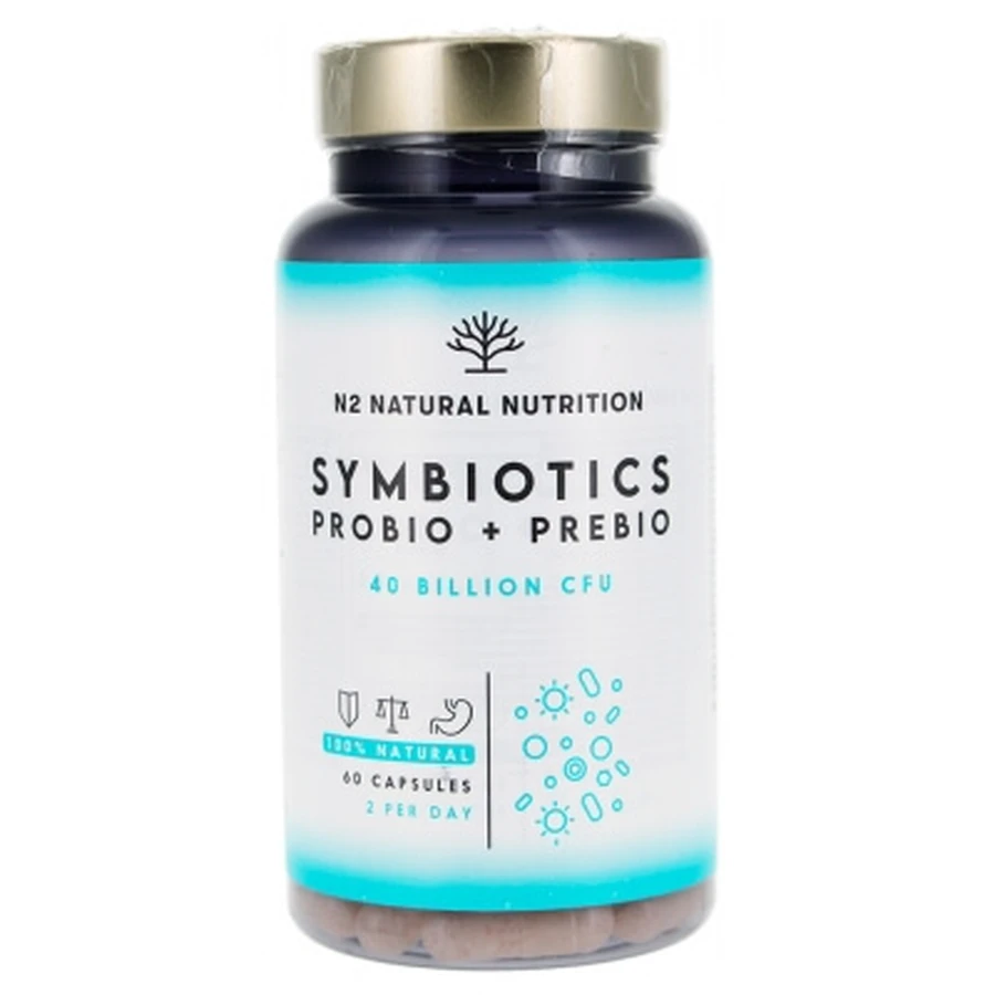 N2 Natural Nutrition Symbiotics: Probiotici e Prebiotici, 60 capsule