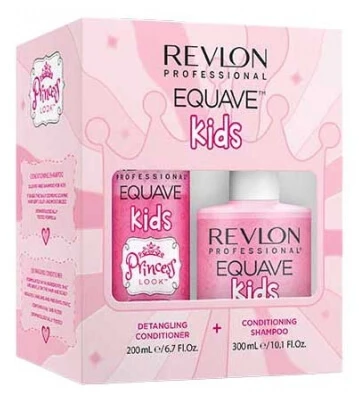 Revlon Professional Equave Kids Princess Look Aardbeienshampoo en -conditioner 300 ml + ontklittende behandeling met aardbeiengeur 200 ml