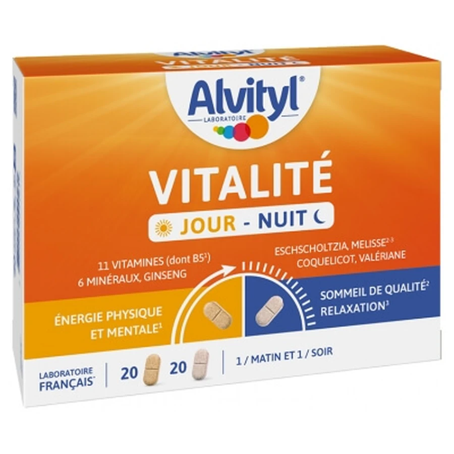 Alvityl Vitality: 20 tabletten voor overdag + 20 tabletten voor ’s nachts