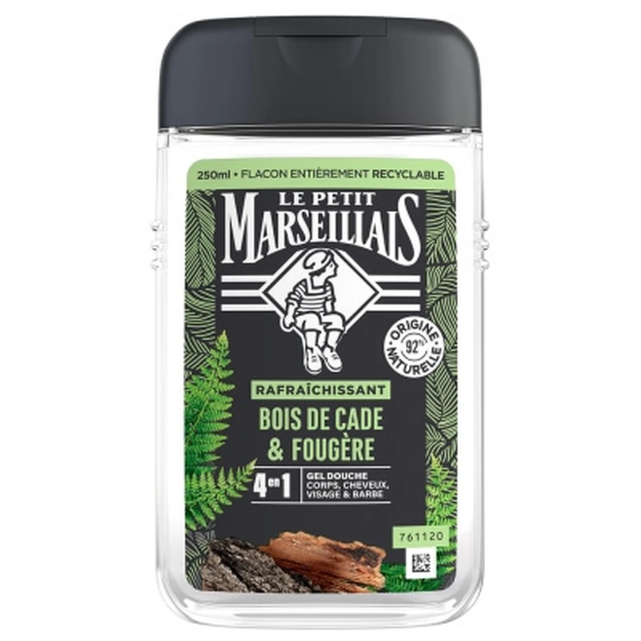 Le Petit Marseillais 4-in-1-Duschgel mit Cade-Holz und Farn, 250 ml