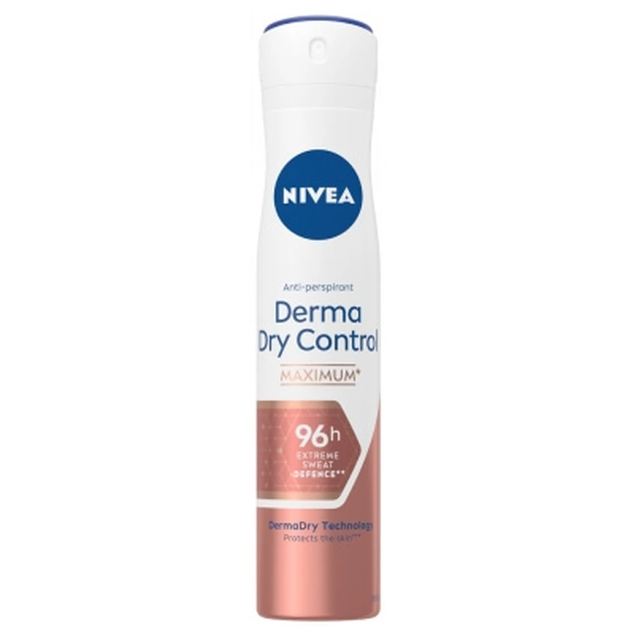 Nivea Derma Dry Control Deodorant antiperspirant 96H, spray, 200 ml