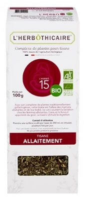 L'Herbôthicaire L'Herbô 15 Kruidenthee voor borstvoeding Biologische kruidenmix 100 g